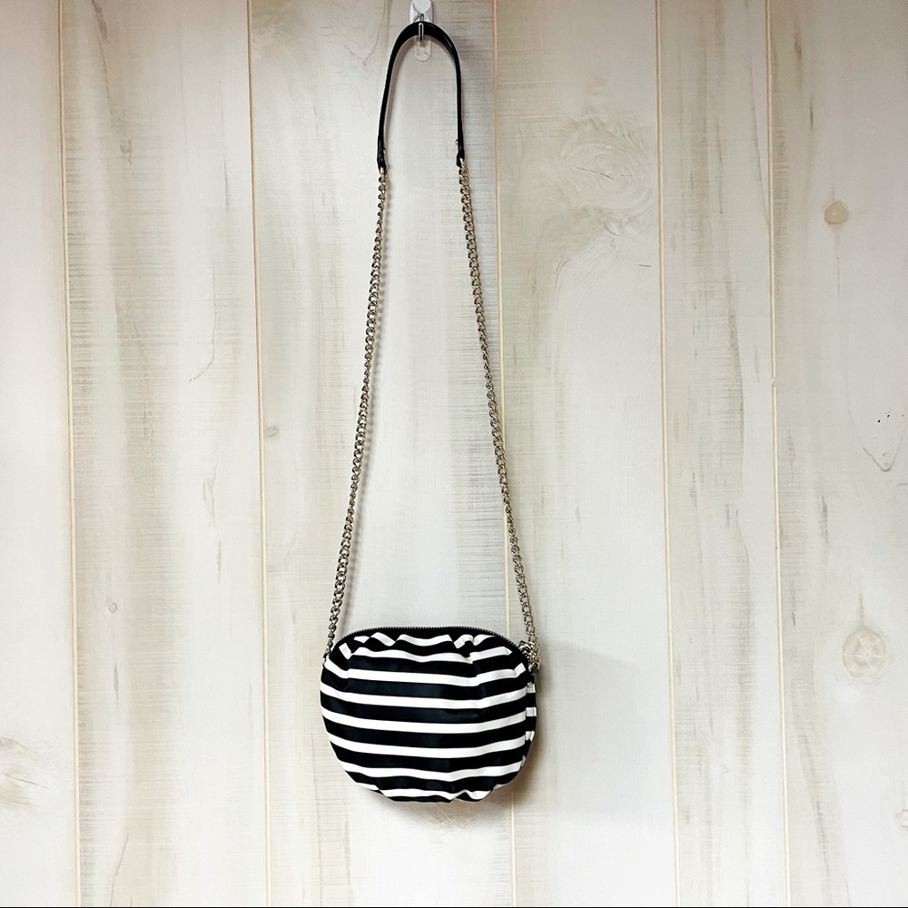 Kate Spade Greta Nylon Stripe Crossbody Bag Leather Trim - Picture 5 of 8